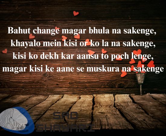 Kisi ke aane se muskura na sakenge – dard bhari judaai shayari