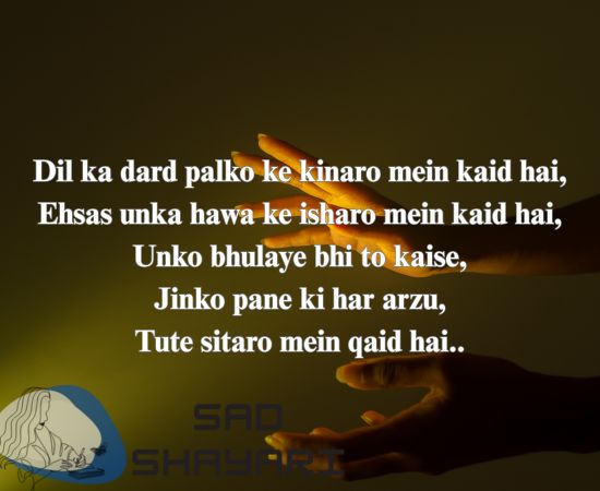 Dil ka dard palko ke kinaro mein kaid hai