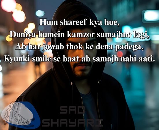 Serious boy in hoodie with attitude in the rain, expressing strong emotions and strength