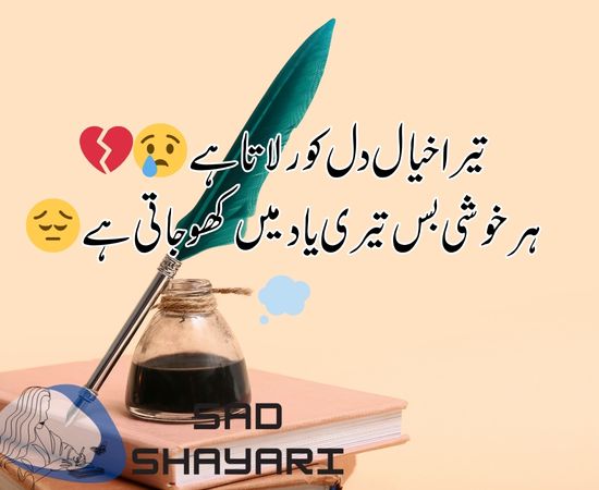 2 Line Love Sad Poetry in Urdu
