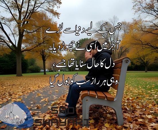 Love Sad shayari in Urdu with image text 