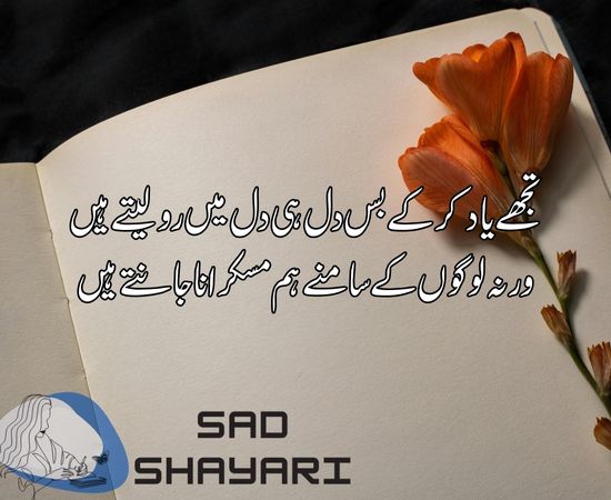 Short SMS Style Urdu Sad Poetry 2 Lines