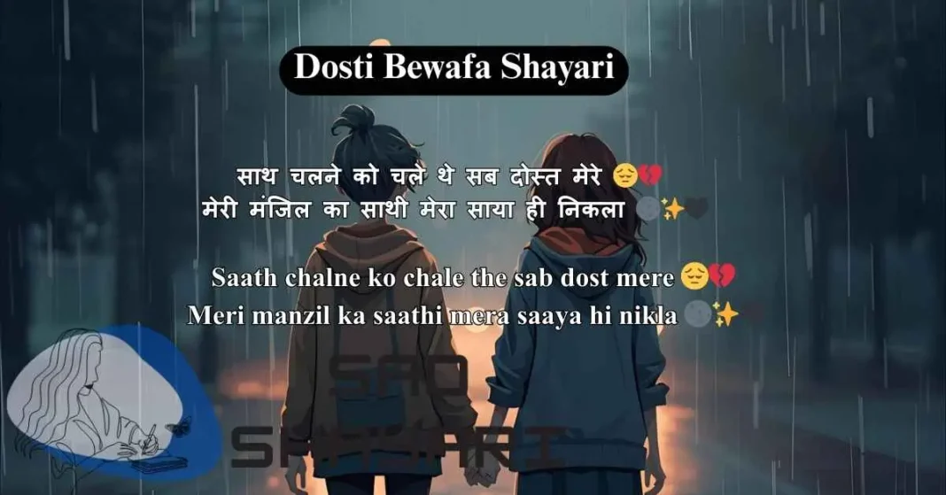 Latest Dosti Bewafa Shayari – Emotional & Broken Friendship Lines