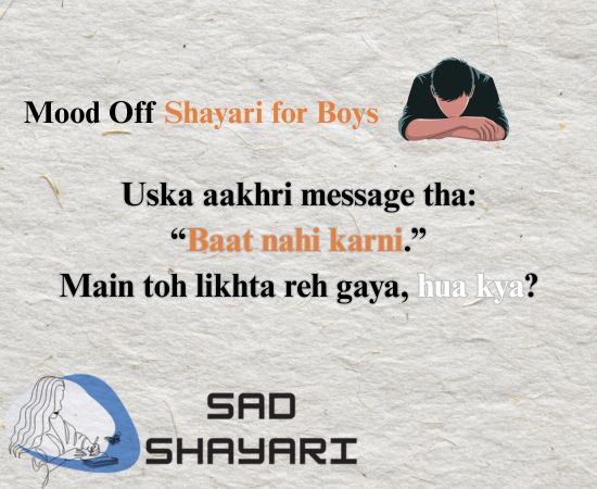 Mood Off Shayari for Boys
