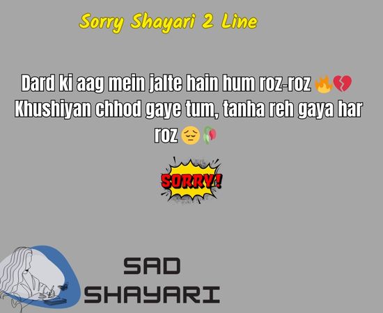 Sorry Shayari 2 Line photo